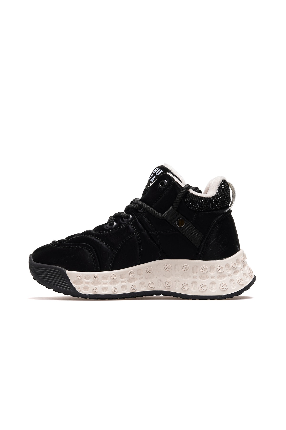 Kadın Deri Kürklü Sneaker Bot 25K316 Z - SİYAH