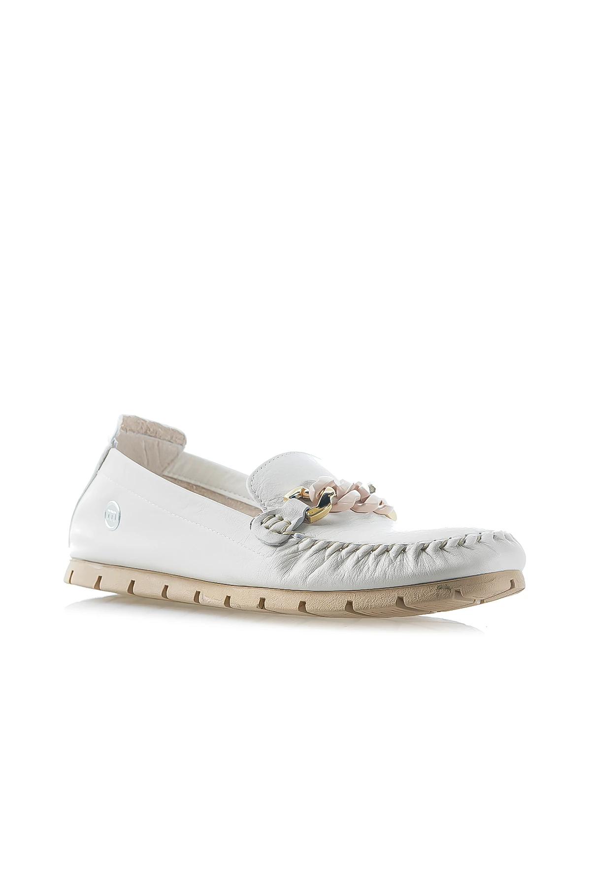 Mammamia Kadın Hakiki Deri Toka Detaylı Günlük Babet (36-40) D24YA-300 Z - KEMİK