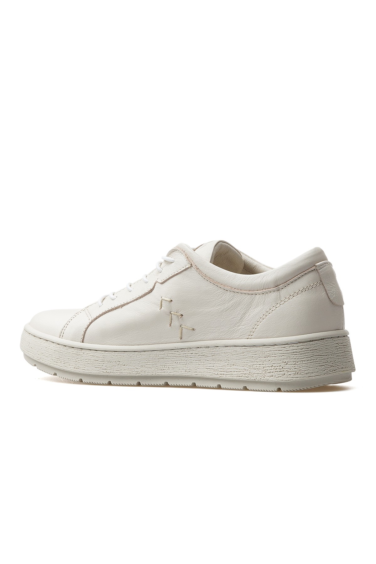 Kadın Hakiki Deri Günlük Sneaker Ayakkabı D25YA-575 Z - KEMİK