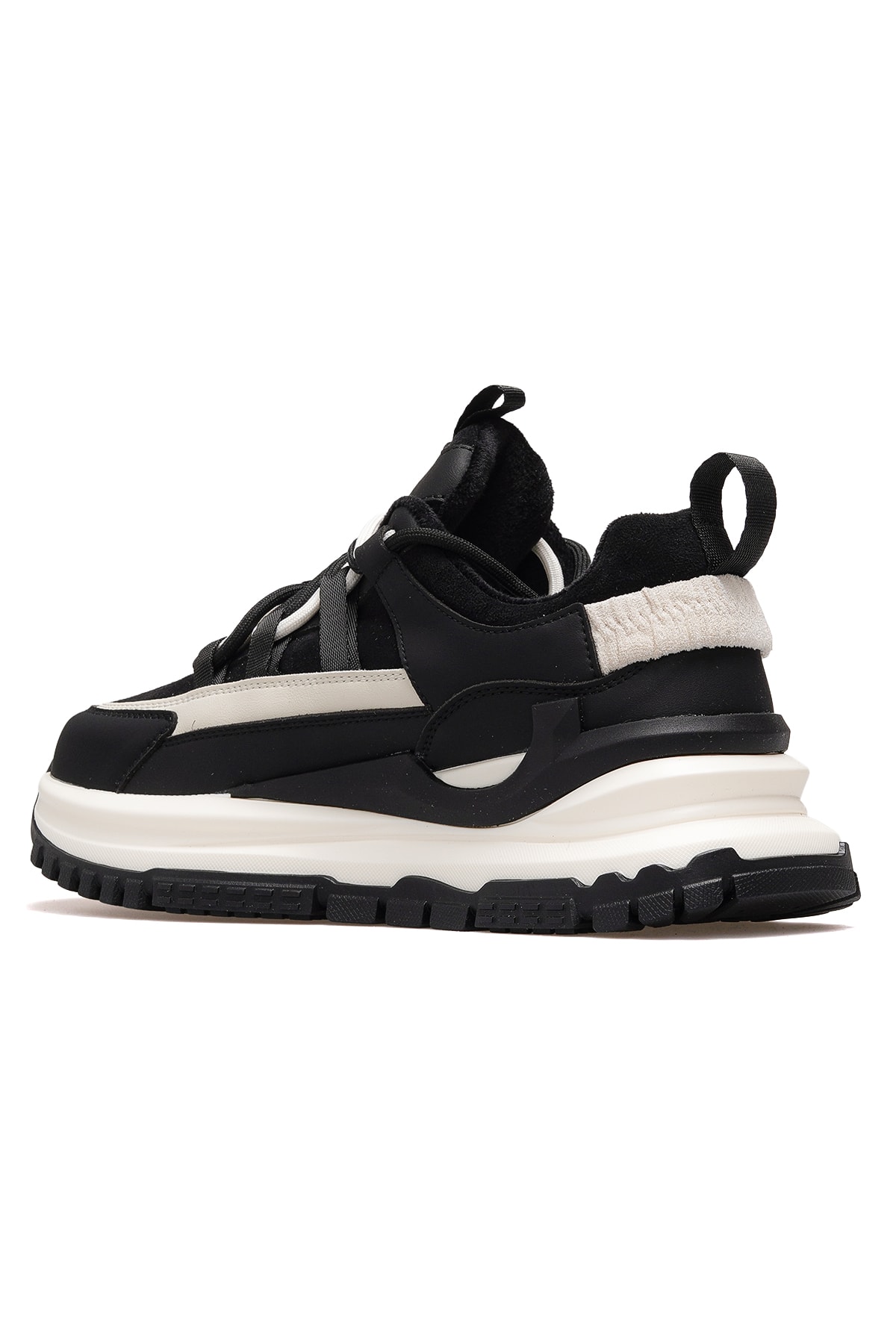 Kadın İçi Polarlı Sneaker Günlük Ayakkabı 25K331 Z - SİYAH