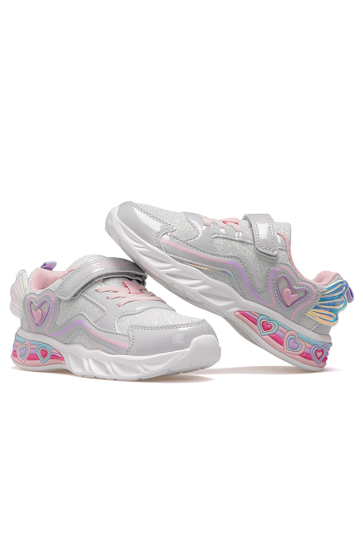 Berry Kız Çocuk Hafif Işıklı Sneaker Spor Ayakkabı BUCK3046 - GRİ