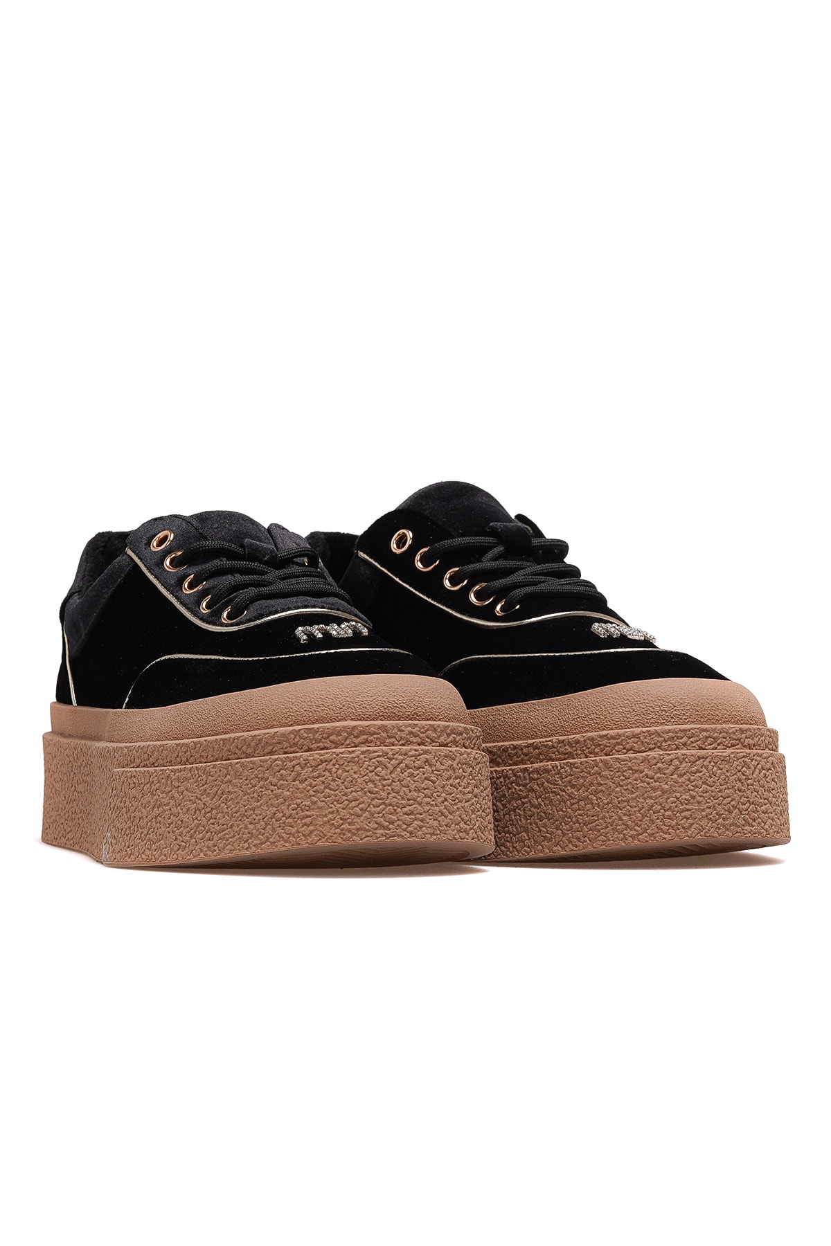 Kadın Deri Sneaker Ayakkabı 25K330 Z - SİYAH SÜET