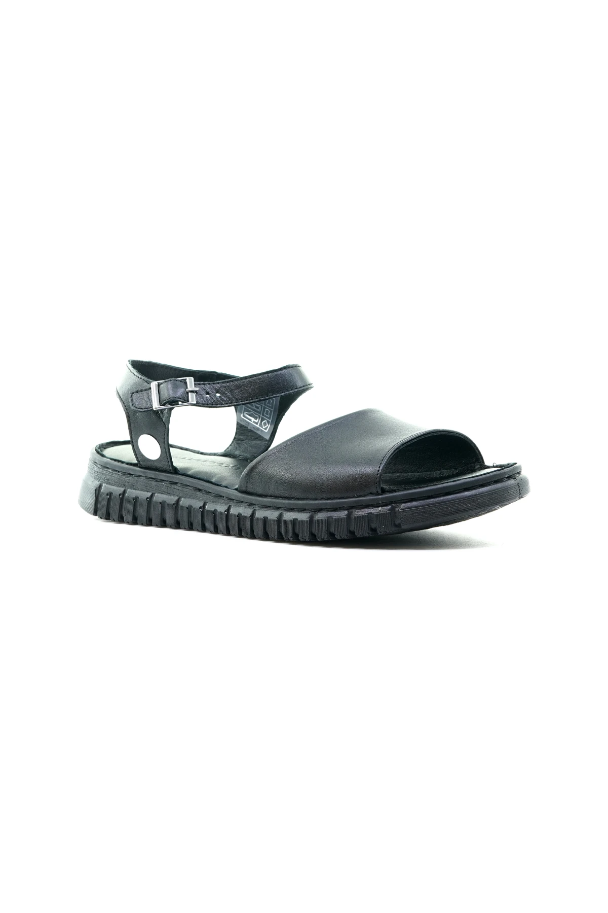 Mammamia Kadın Hakiki Deri Ortopedik Taban Comfort Günlük Sandalet (36-40) D24YS-1345 Z - SİYAH