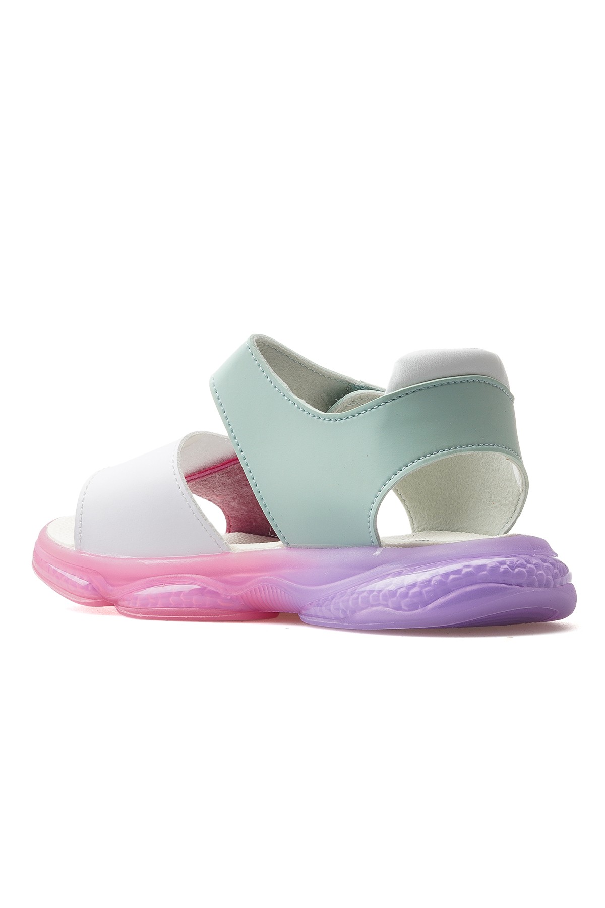 Vicco Laura Kız Çocuk Anatomik Taban Işıklı Günlük Sandalet (22-30) 321.223 BK - MİNT BEYAZ