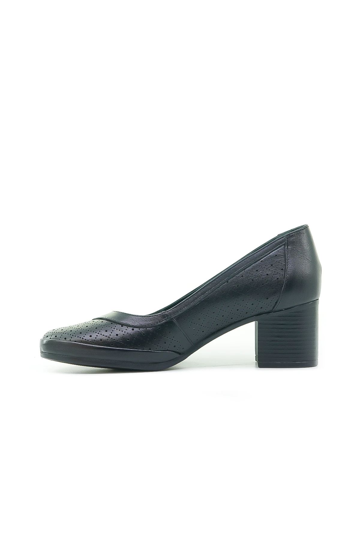 Venüs Kadın Hakiki Deri Topuklu Günlük Ayakkabı (36-41) 1373Y Z - SİYAH
