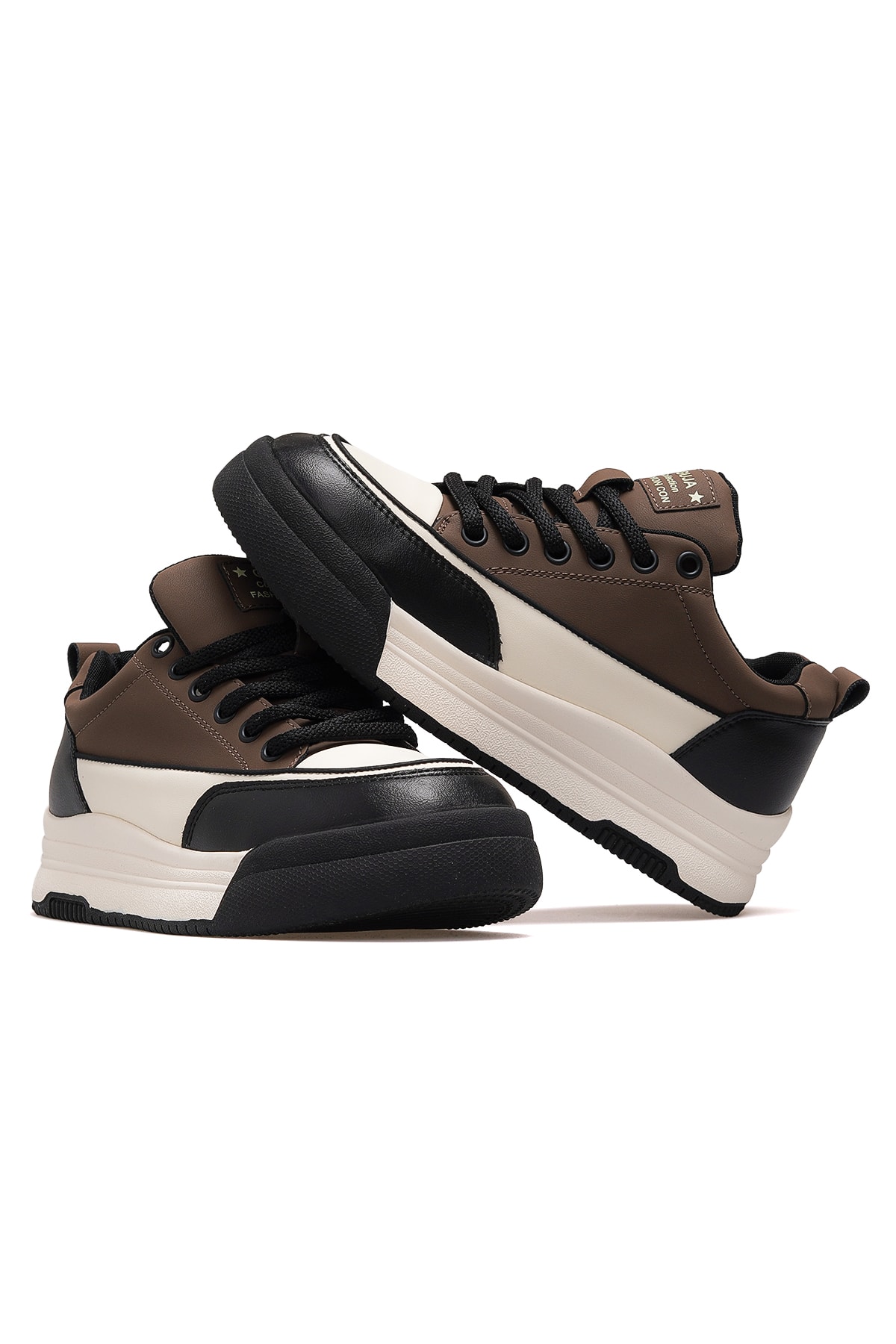 Kadın Deri Sneaker Bot 25K301 Z - KAHVE
