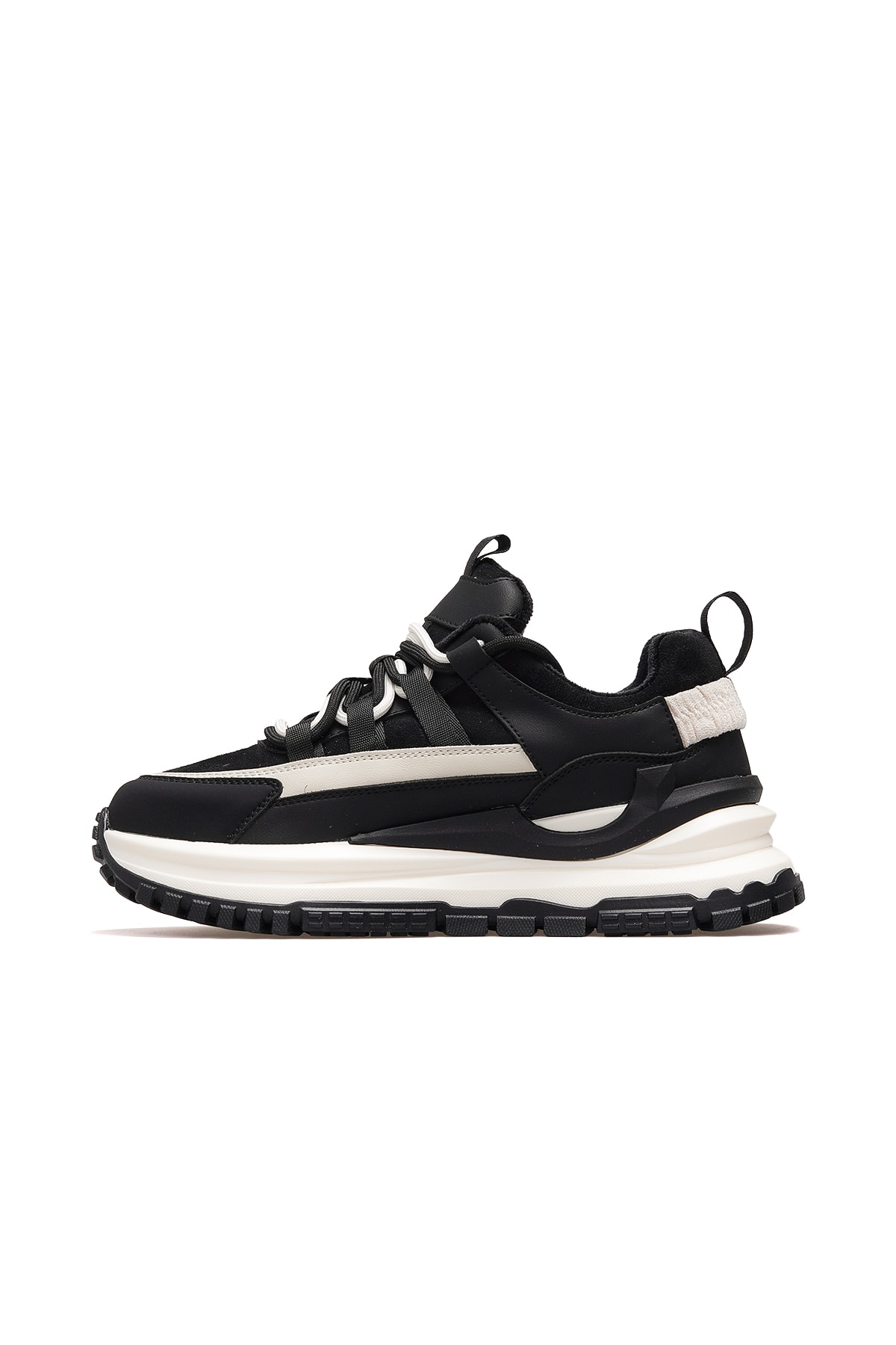 Kadın İçi Polarlı Sneaker Günlük Ayakkabı 25K331 Z - SİYAH