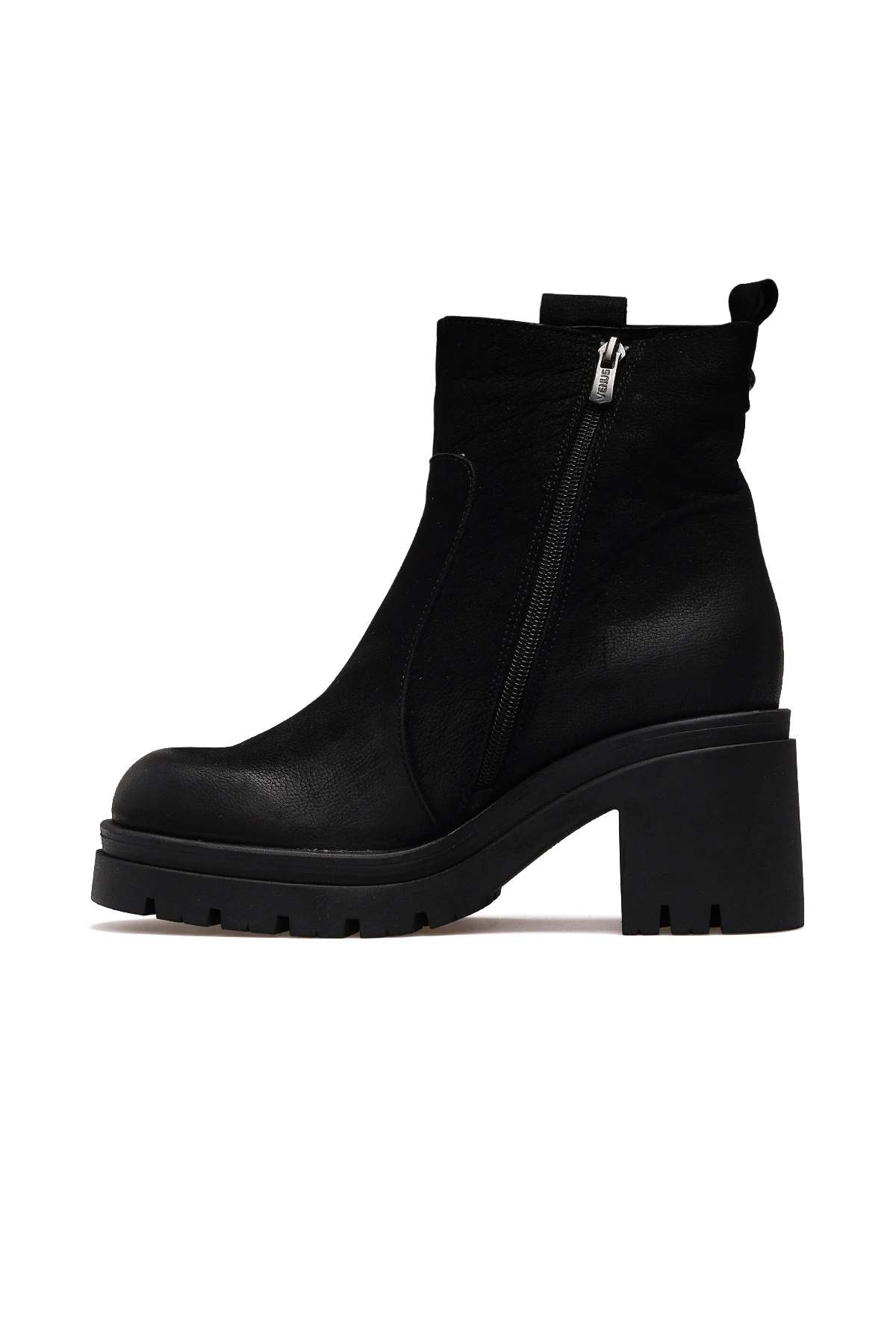 Kadın Hakiki Deri Topuklu Günlük Bot 2351311K Z - SİYAH NUBUK