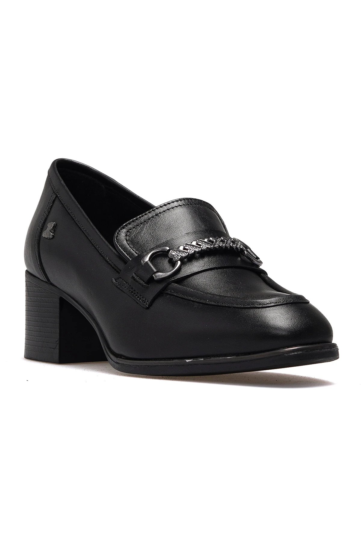 Kadın Hakiki Deri Topuklu Günlük Ayakkabı 2512701K Z - SİYAH