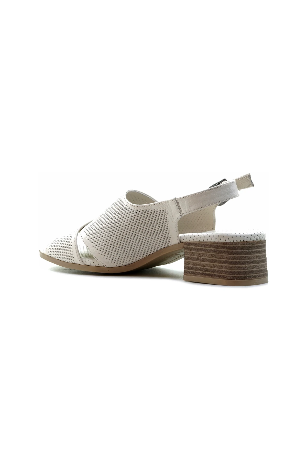 Mammamia Kadın Hakiki Deri Comfort Casual Günlük Sandalet (36-40) D24YS-1085 Z - KEMİK