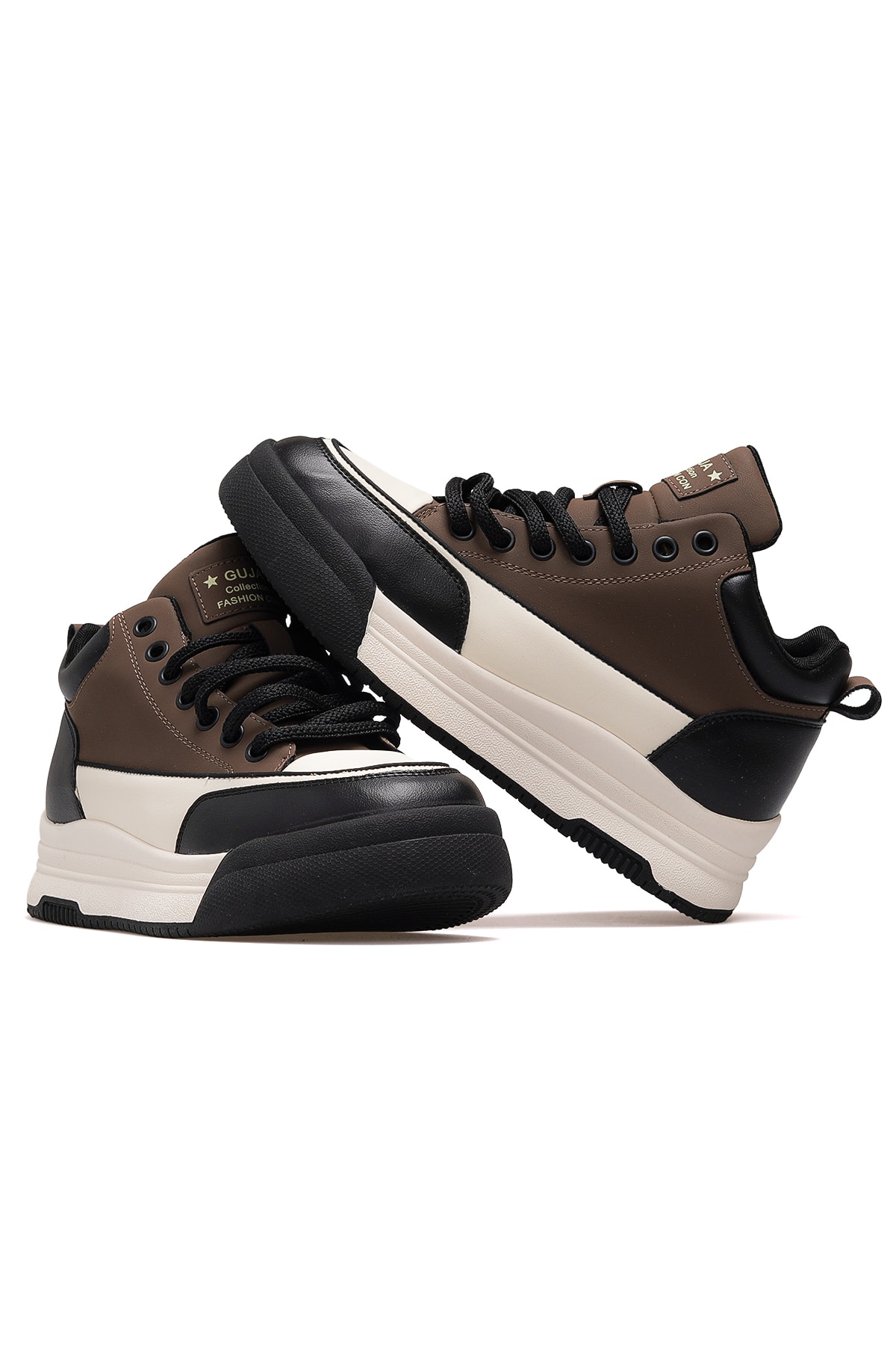 Kadın Deri Sneaker Bot 25K301-1 Z - KAHVE