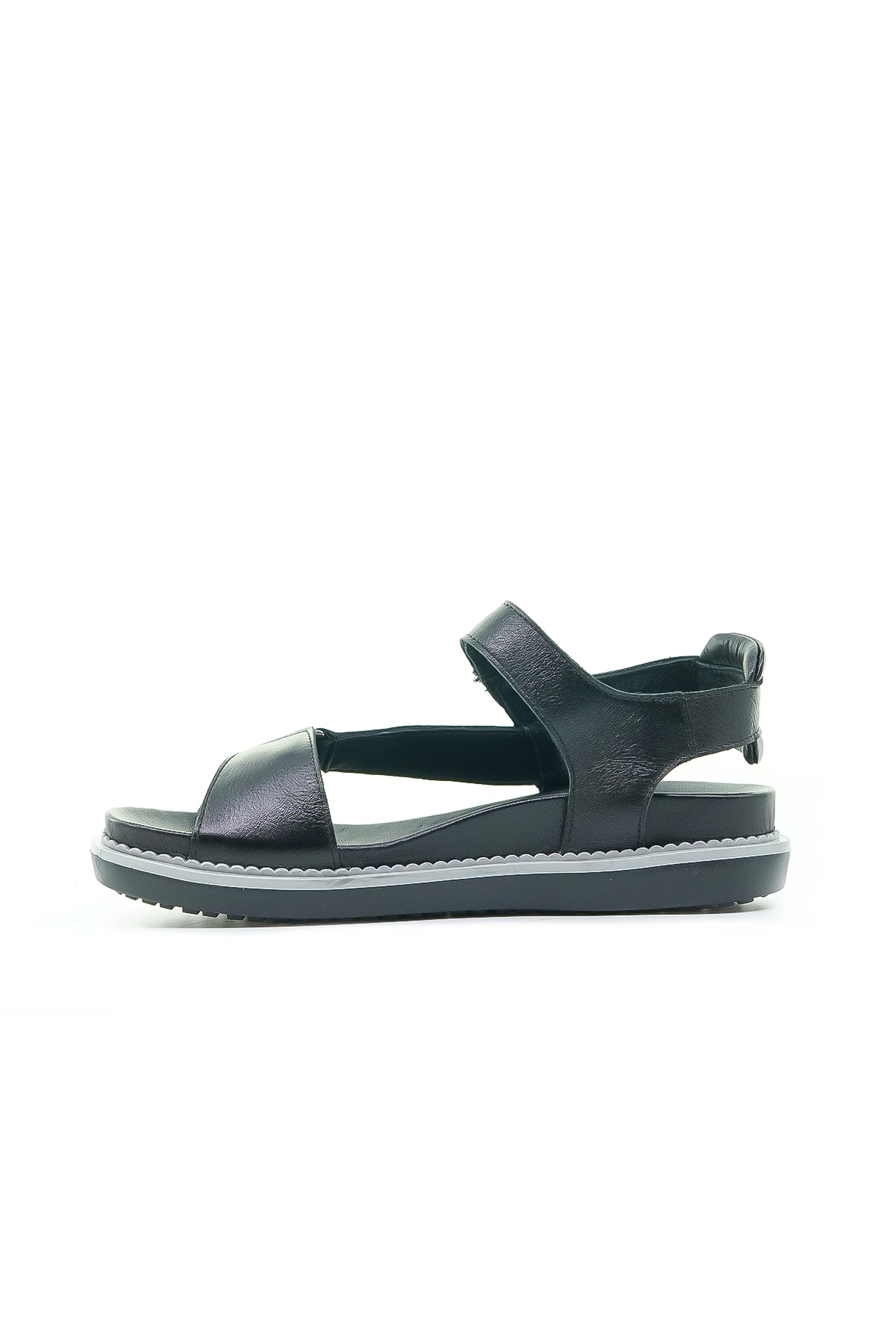 Venüs Kadın Hakiki Deri Ortopedik Comfort Casual Günlük Sandalet (36-40) 202064Y Z - SİYAH