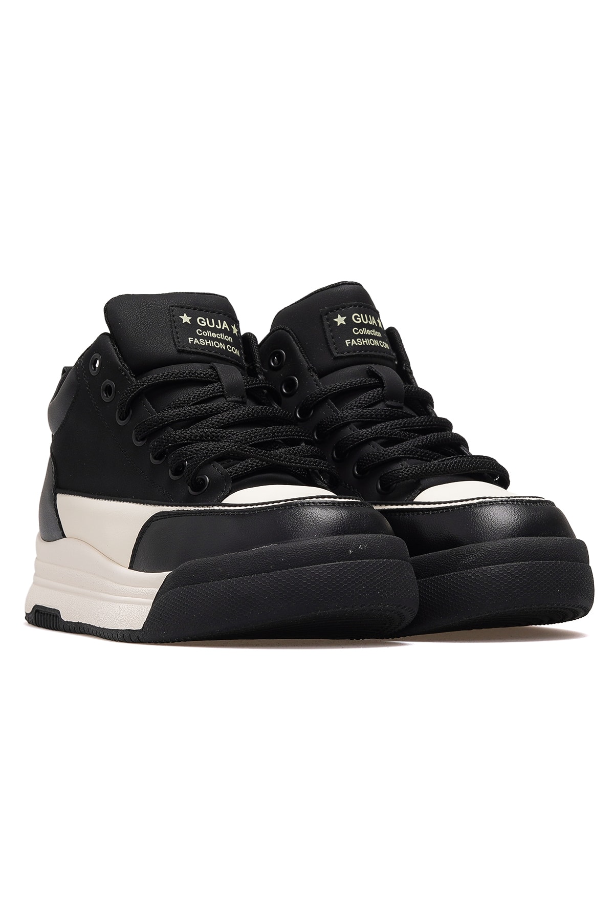 Kadın Deri Sneaker Bot 25K301-1 Z - SİYAH
