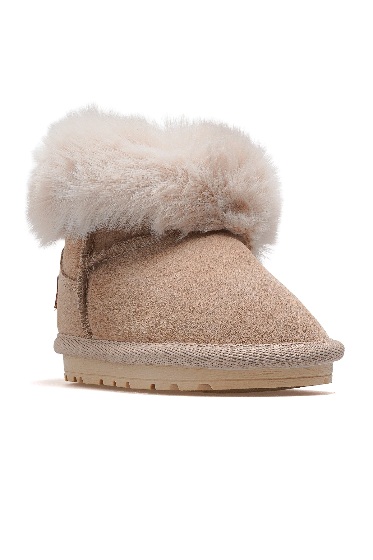 Furly Kız Çocuk Tüylü Fermuarlı Günlük Bot BUCK3064 - BEJ