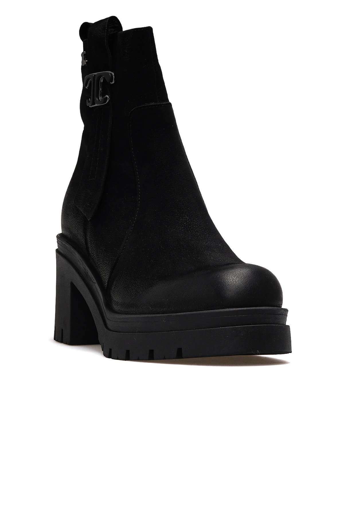 Kadın Hakiki Deri Topuklu Günlük Bot 2351311K Z - SİYAH NUBUK