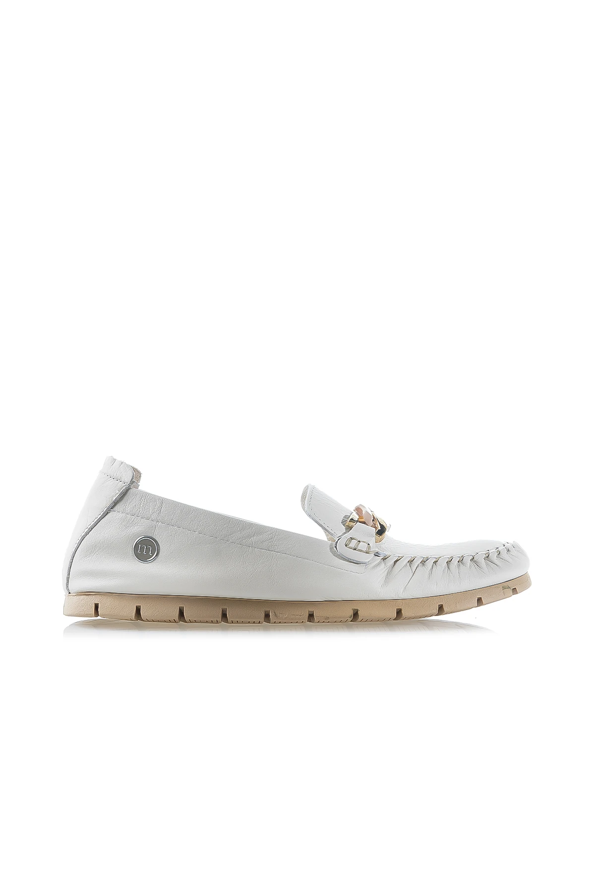 Mammamia Kadın Hakiki Deri Toka Detaylı Günlük Babet (36-40) D24YA-300 Z - KEMİK