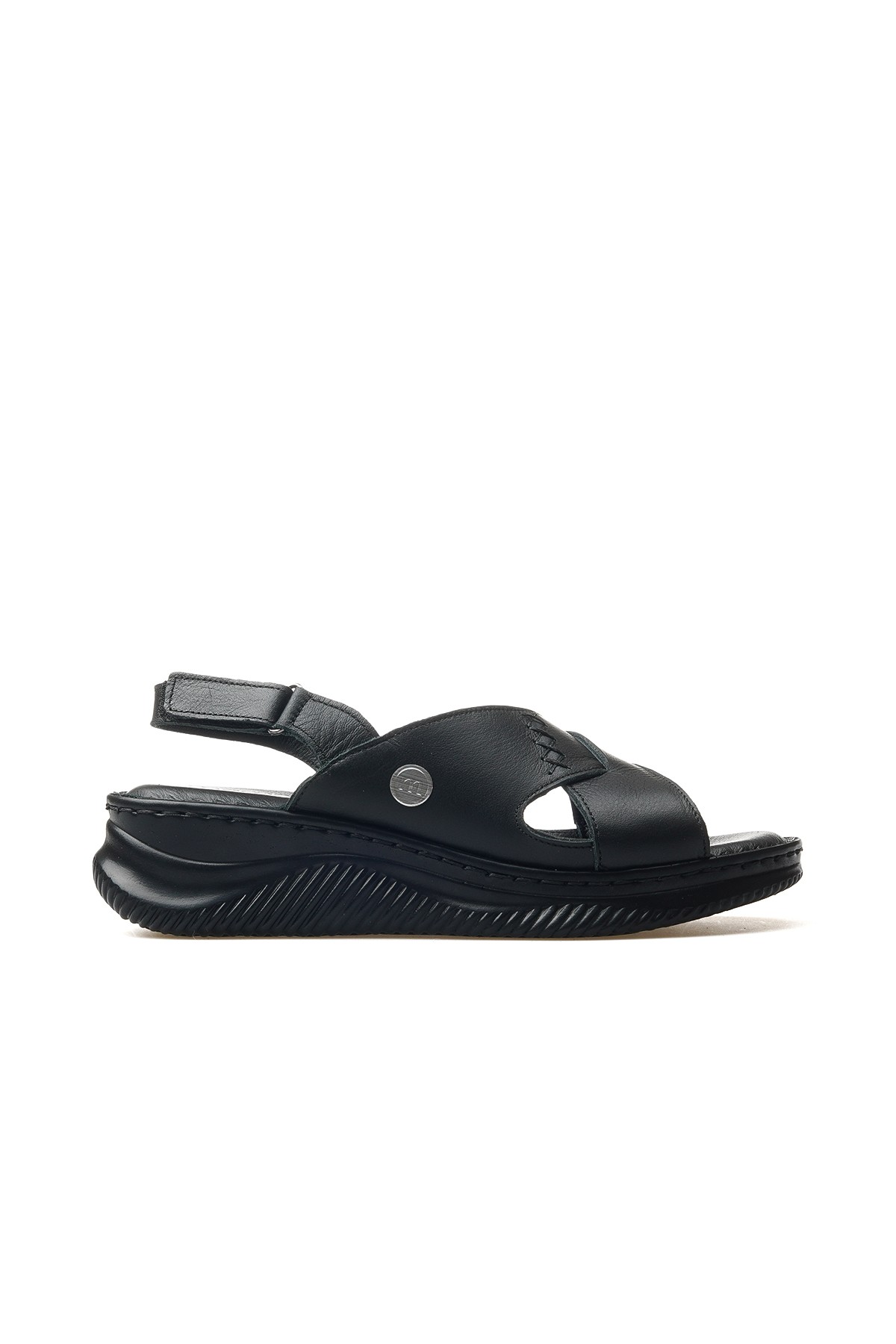 Kadın Hakiki Deri Günlük Sandalet D25YS-2855 Z - SİYAH