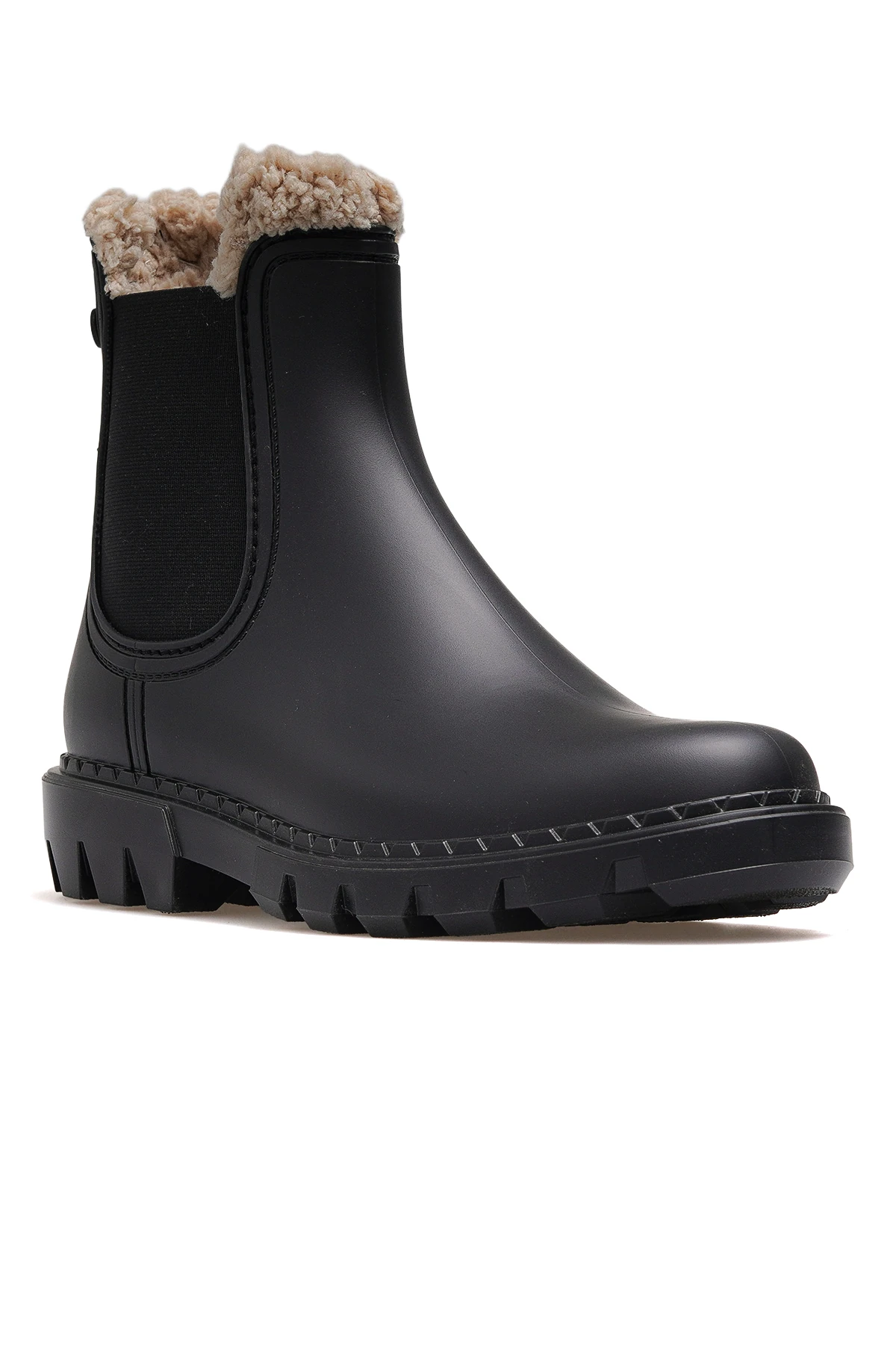 Rock Borreguıto Kadın Kürklü Günlük Yağmur Botu W10320 Z - SİYAH