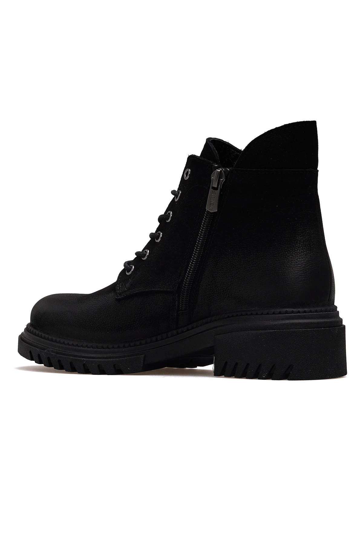 Kadın Hakiki Deri Postal Günlük Bot 1950865K Z - SİYAH NUBUK