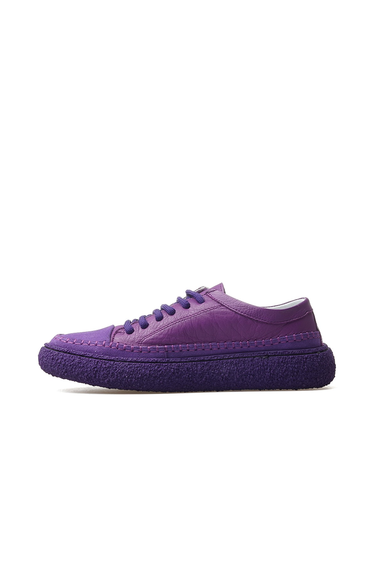 Kadın Hakiki Deri Sneaker Ayakkabı D25YA-240 Z - LİLA SÜET