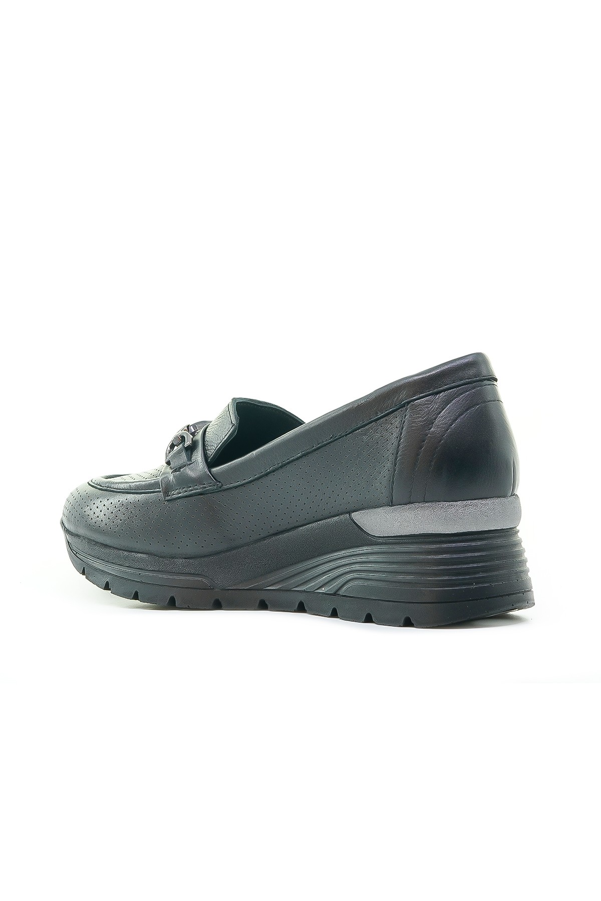 Venüs Kadın Hakiki Deri Dolgu Topuklu Comfort Casual Günlük Ayakkabı (36-40) 2313001Y Z - SİYAH