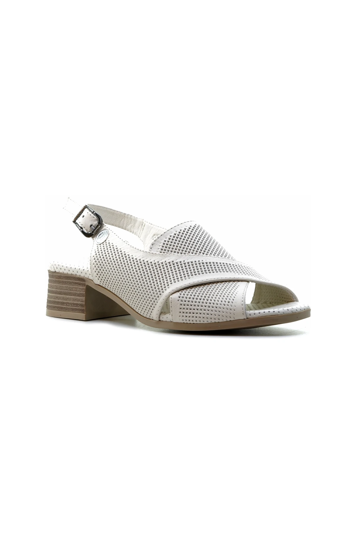 Mammamia Kadın Hakiki Deri Comfort Casual Günlük Sandalet (36-40) D24YS-1085 Z - KEMİK