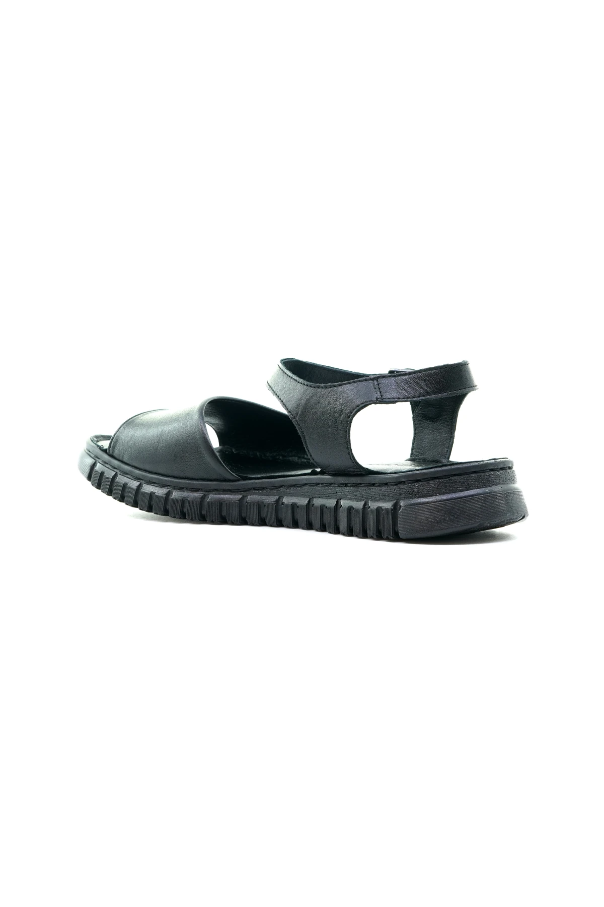 Mammamia Kadın Hakiki Deri Ortopedik Taban Comfort Günlük Sandalet (36-40) D24YS-1345 Z - SİYAH