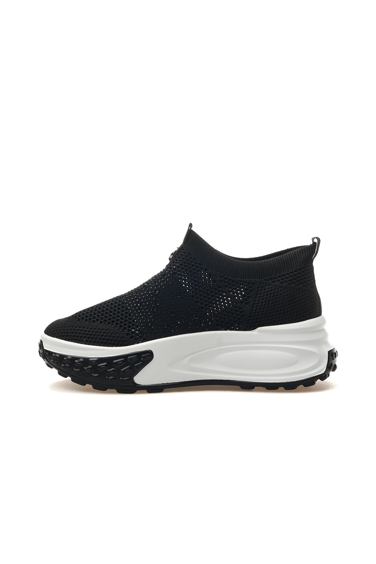 Kadın Taş Detaylı Sneaker Günlük Ayakkabı 25Y305-4 Z - SİYAH