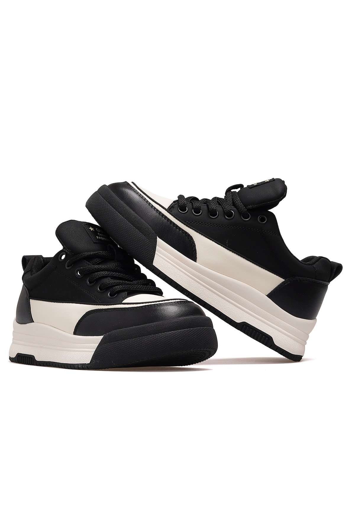 Kadın Deri Sneaker Bot 25K301 Z - SİYAH