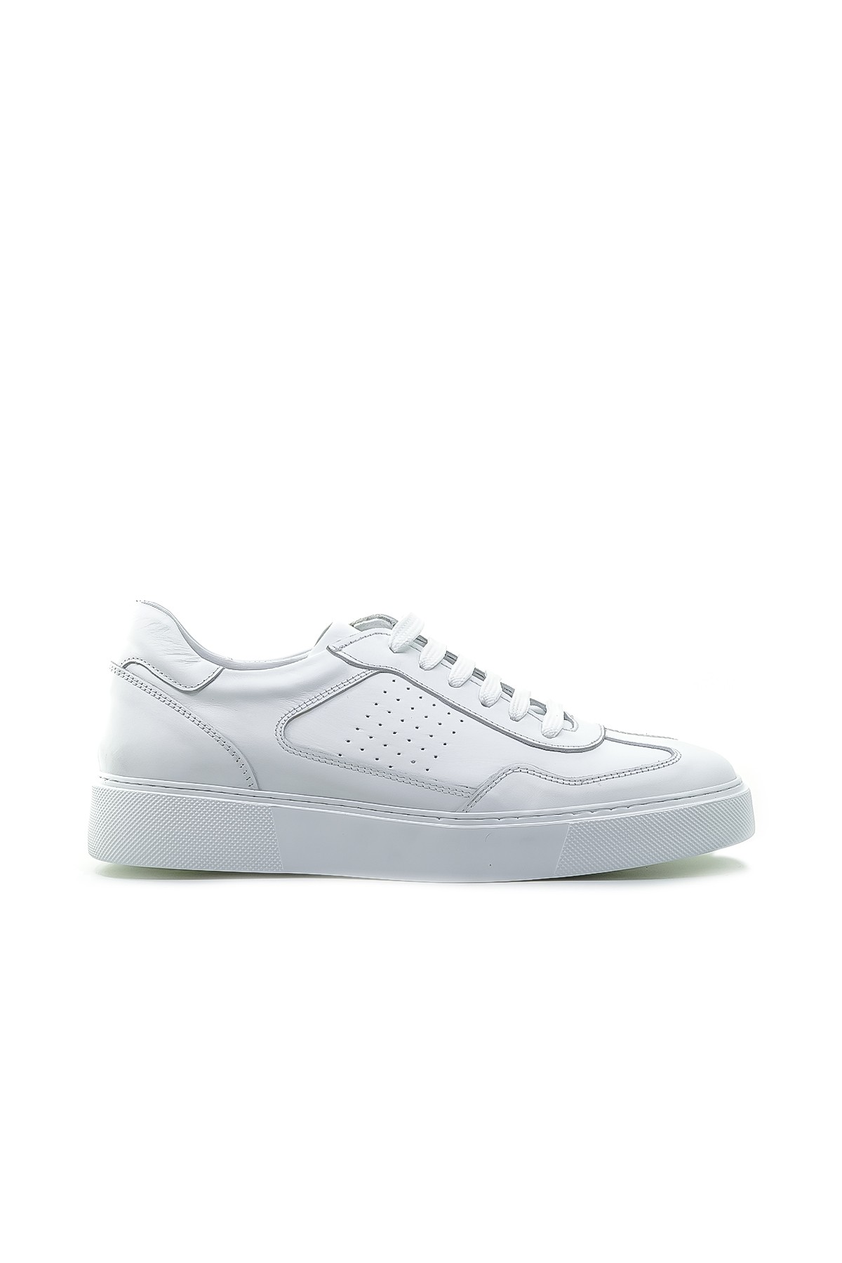 Yaşar Kaşlı Erkek Hakiki Deri Sneaker Günlük Ayakkabı (40-44) YKM-246501 M - BEYAZ