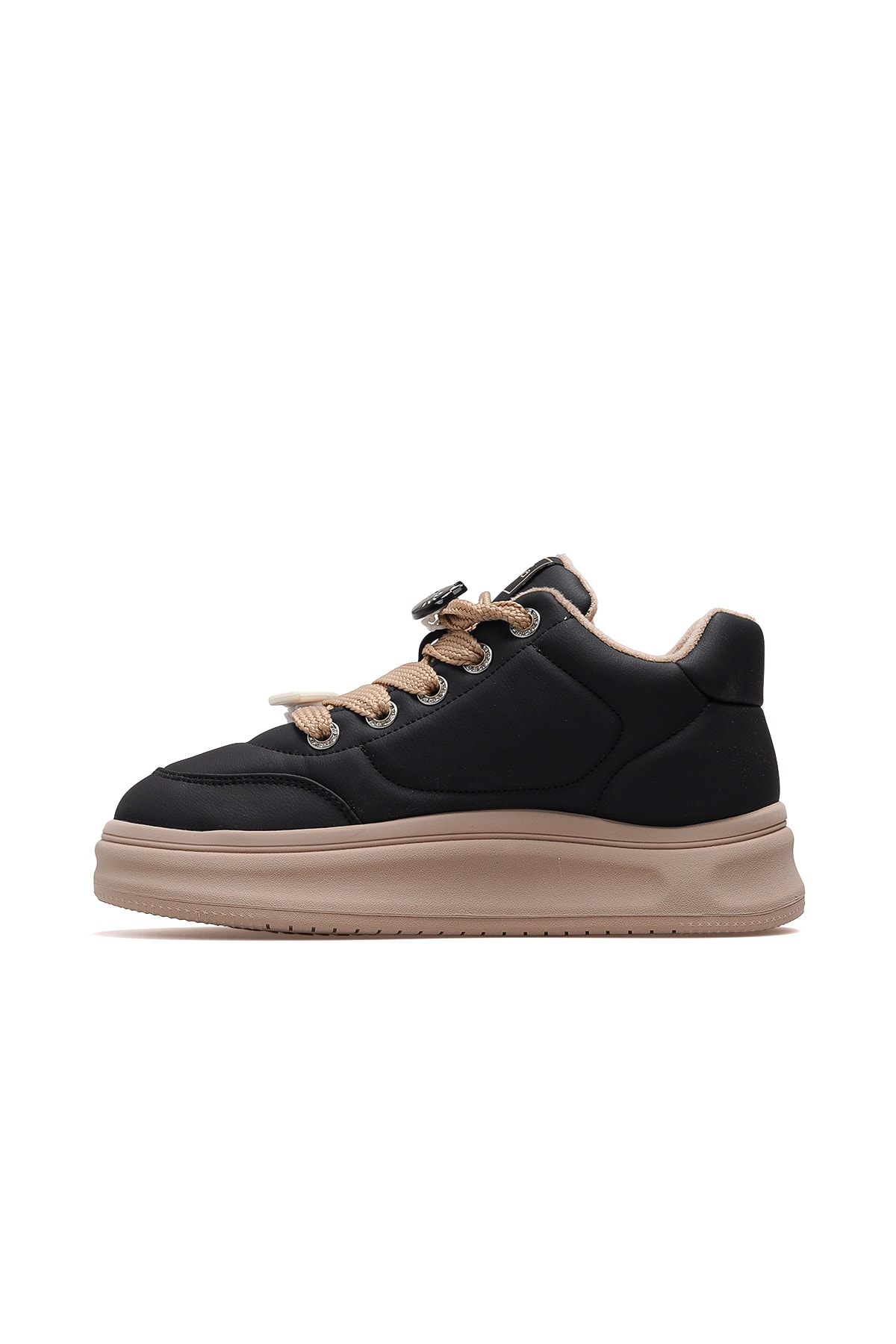 Kadın Emoji Süs Detaylı Sneaker Günlük Ayakkabı 25K421 Z - SİYAH