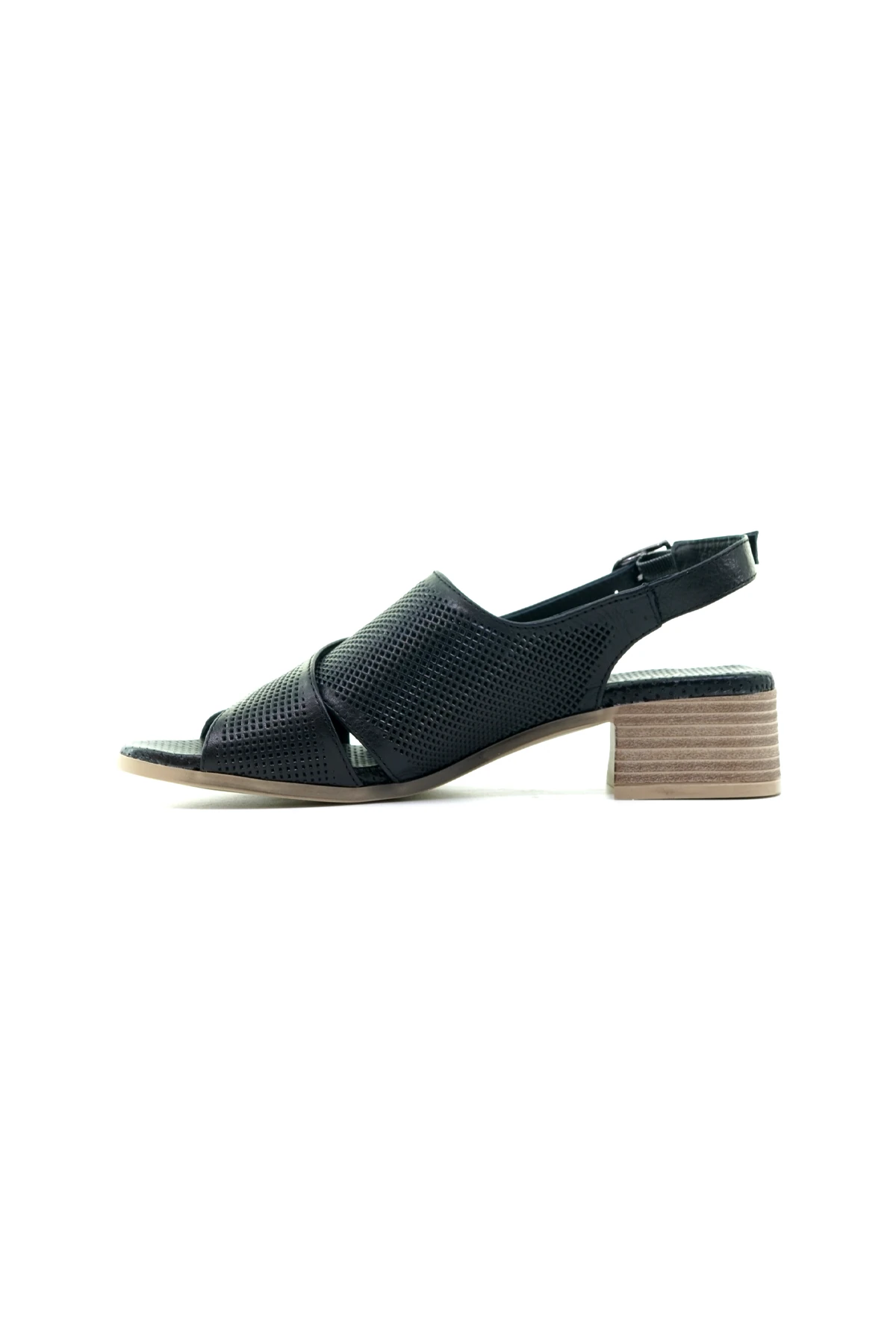 Mammamia Kadın Hakiki Deri Comfort Casual Günlük Sandalet (36-40) D24YS-1085 Z - SİYAH