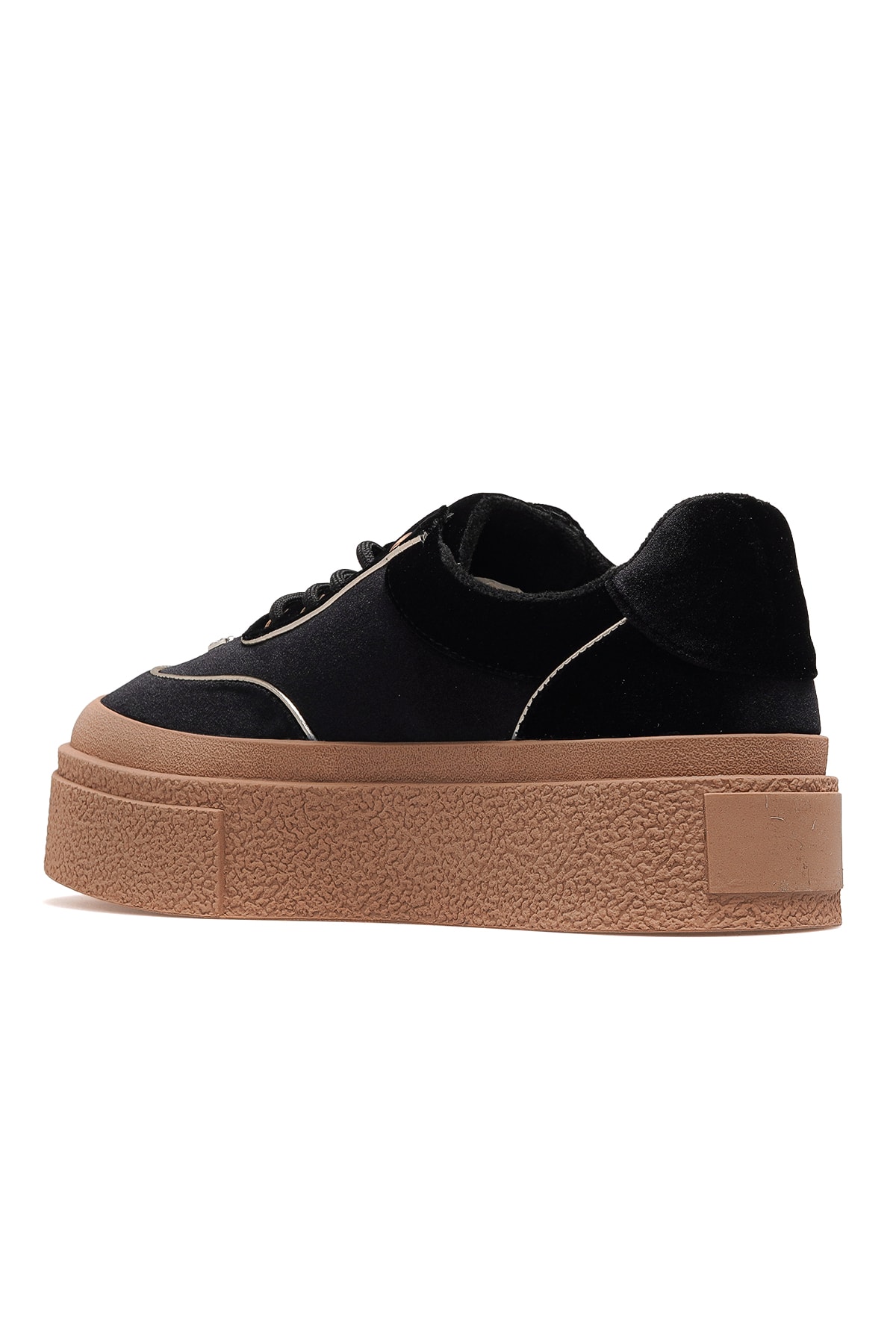 Kadın Deri Sneaker Ayakkabı 25K330 Z - SİYAH SÜET