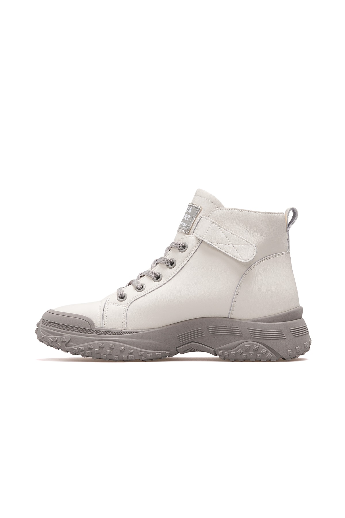Kadın Deri Sneaker Bot 25K310-5 Z - GRİ