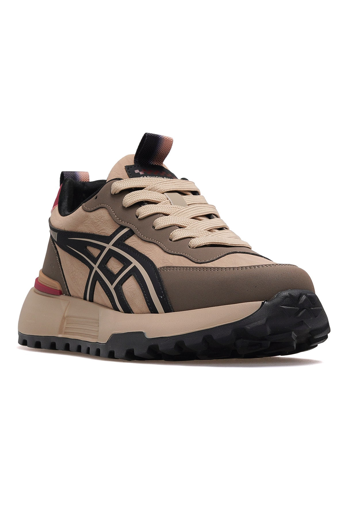 Erkek Deri Günlük Hafif Sneaker Ayakkabı 25K501-2 M - KAHVE