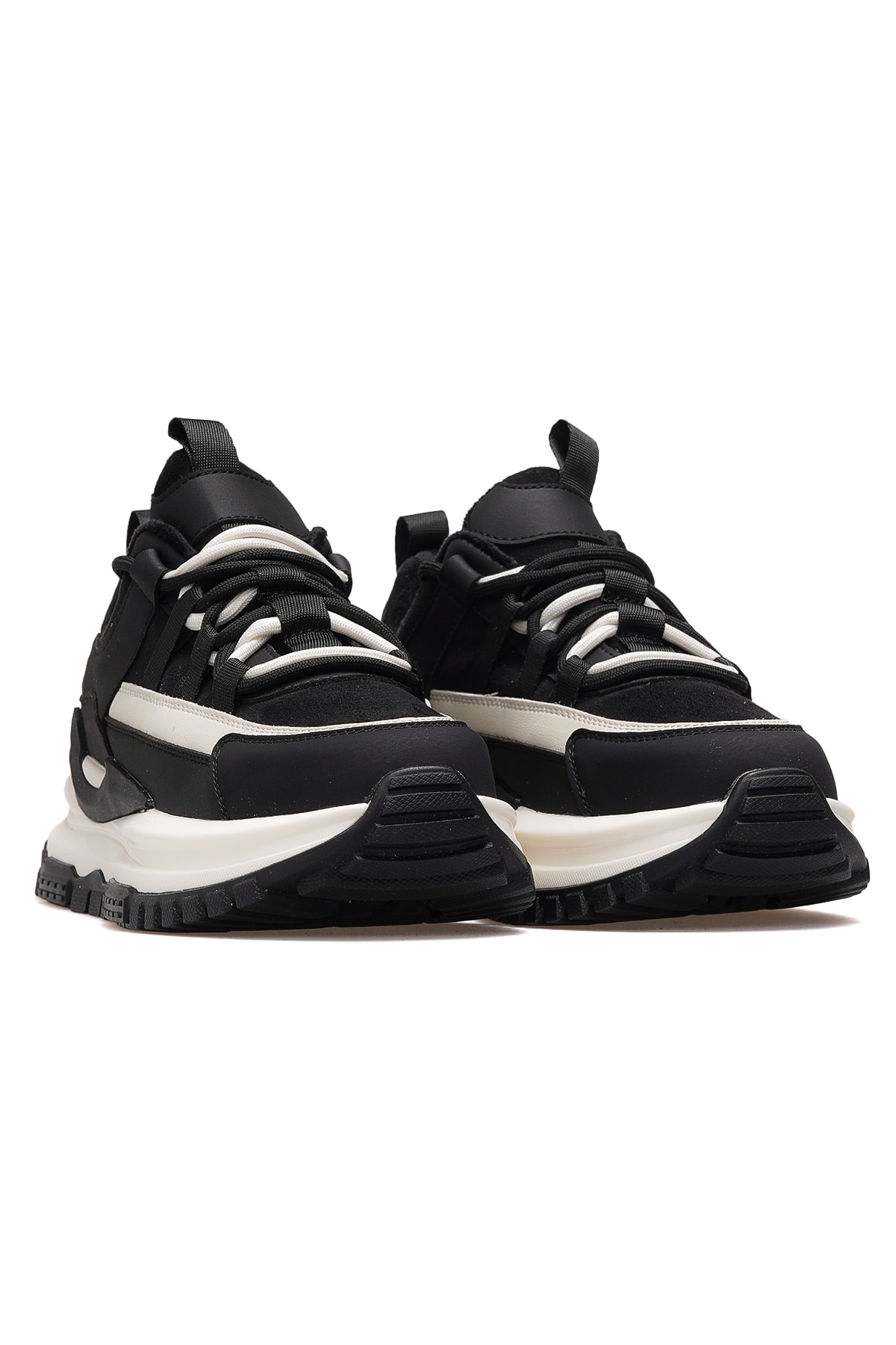 Kadın İçi Polarlı Sneaker Günlük Ayakkabı 25K331 Z - SİYAH