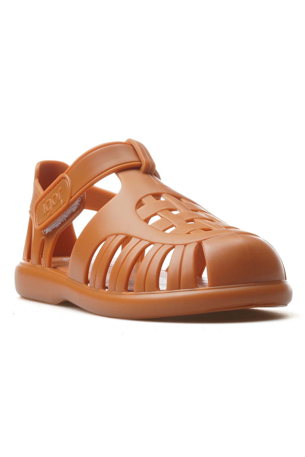 İgor Tobby Solıd Unısex Kaymaz Taban Çocuk Sandalet (18-29) KS10271-TOBBY SOLID - KARAMEL