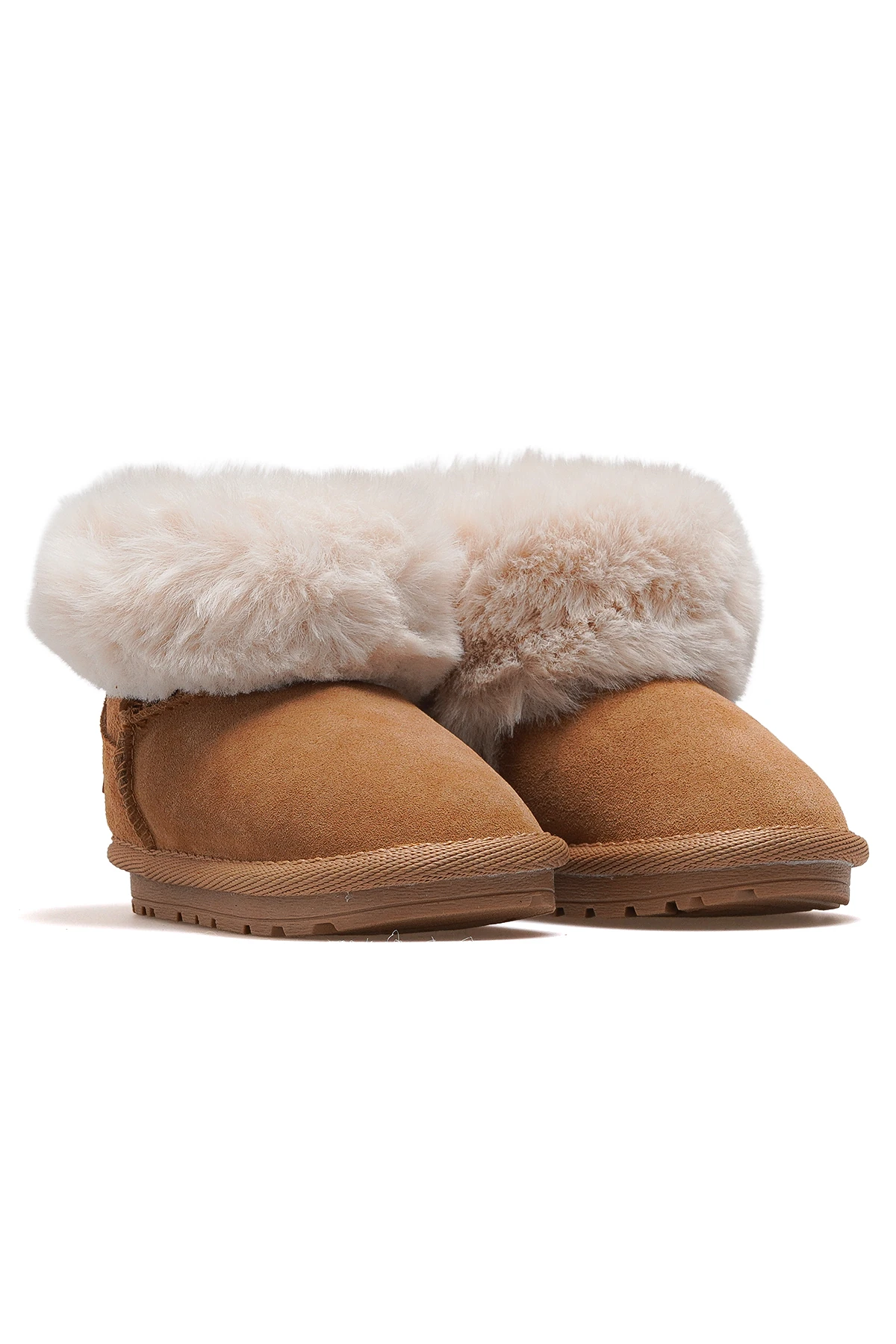 Furly Kız Çocuk Tüylü Fermuarlı Günlük Bot BUCK3064 - CAMEL