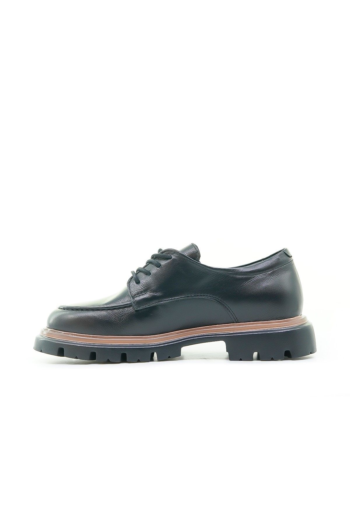 Venüs Kadın Hakiki Deri Bağcıklı Loafer Günlük Ayakkabı (36-40) 2412903Y Z - SİYAH