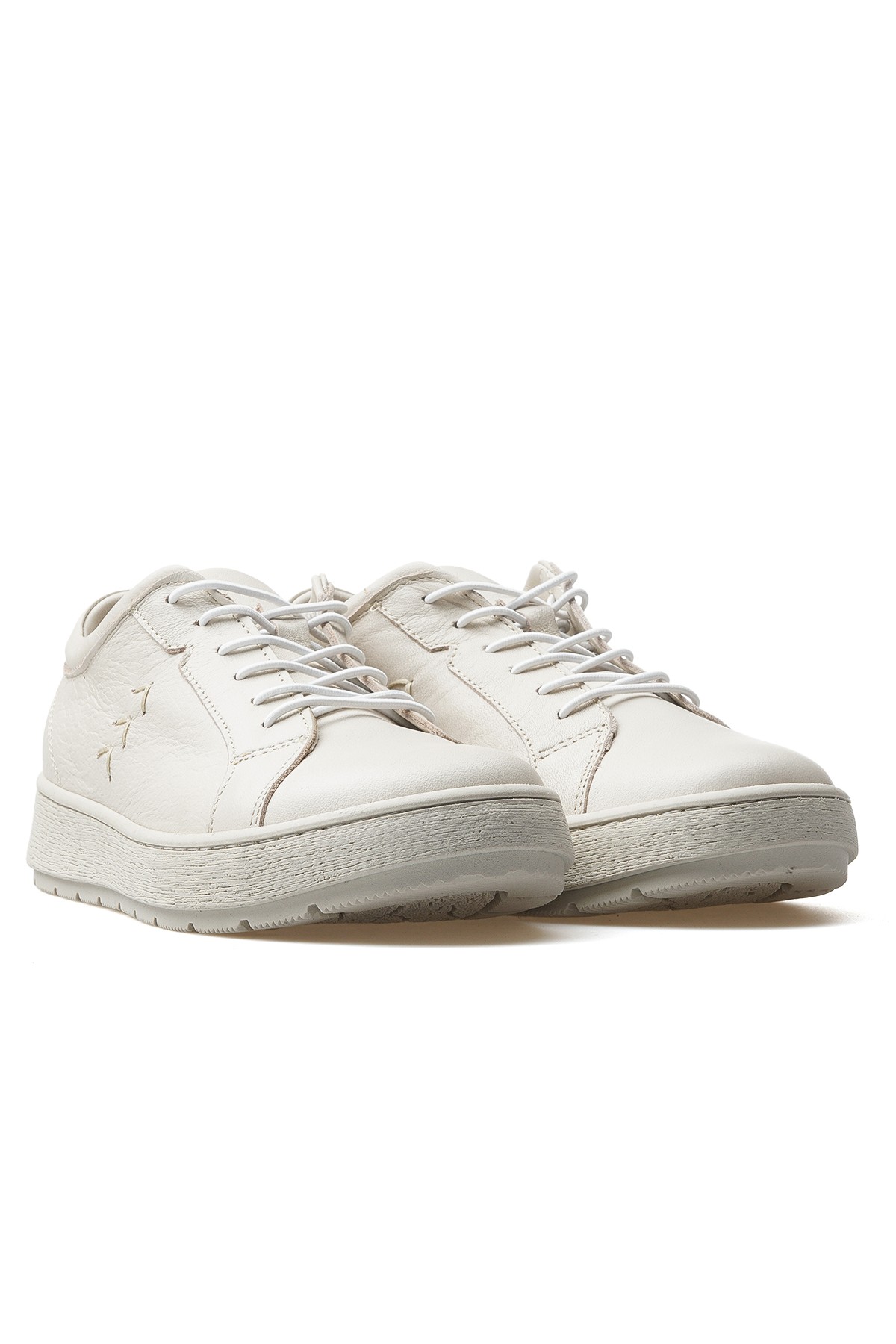 Kadın Hakiki Deri Günlük Sneaker Ayakkabı D25YA-575 Z - KEMİK