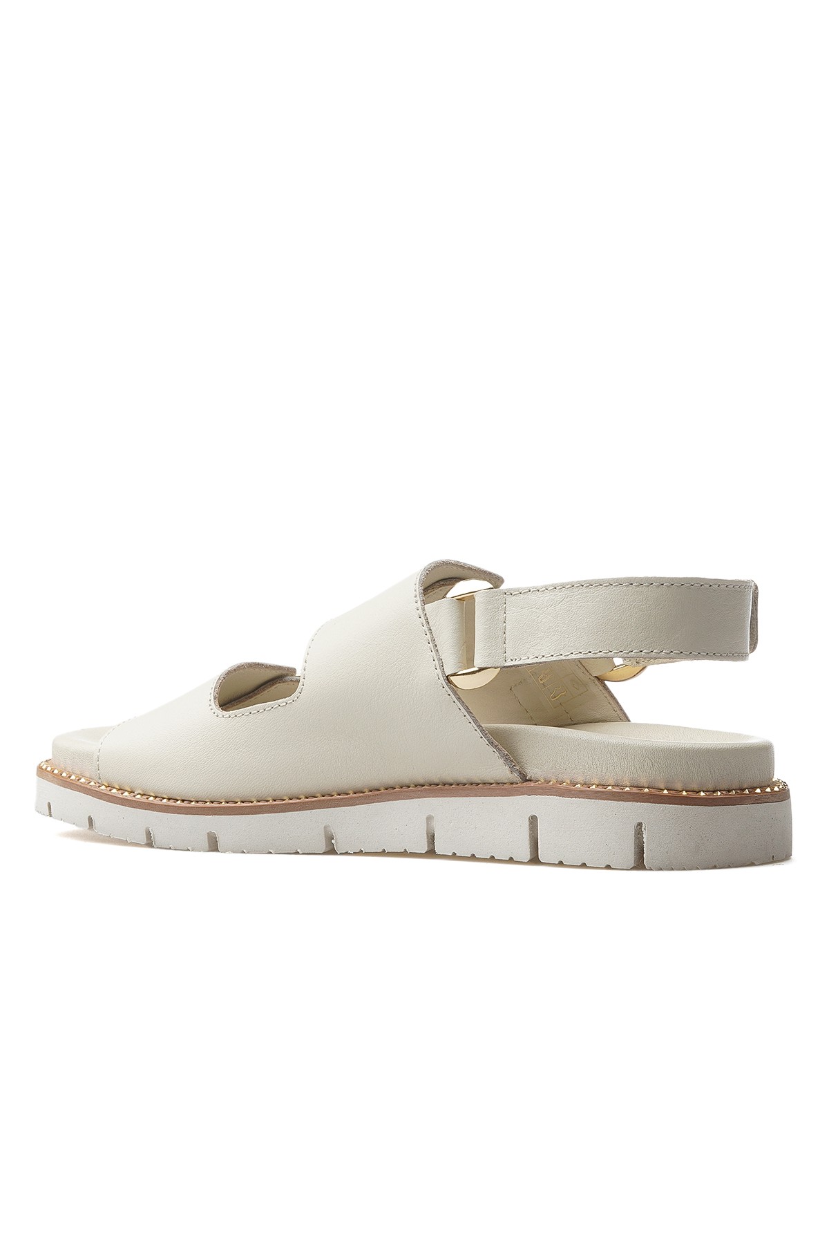 Kadın Hakiki Deri Toka Detaylı Casual Sandalet 25440013Y Z - BEJ