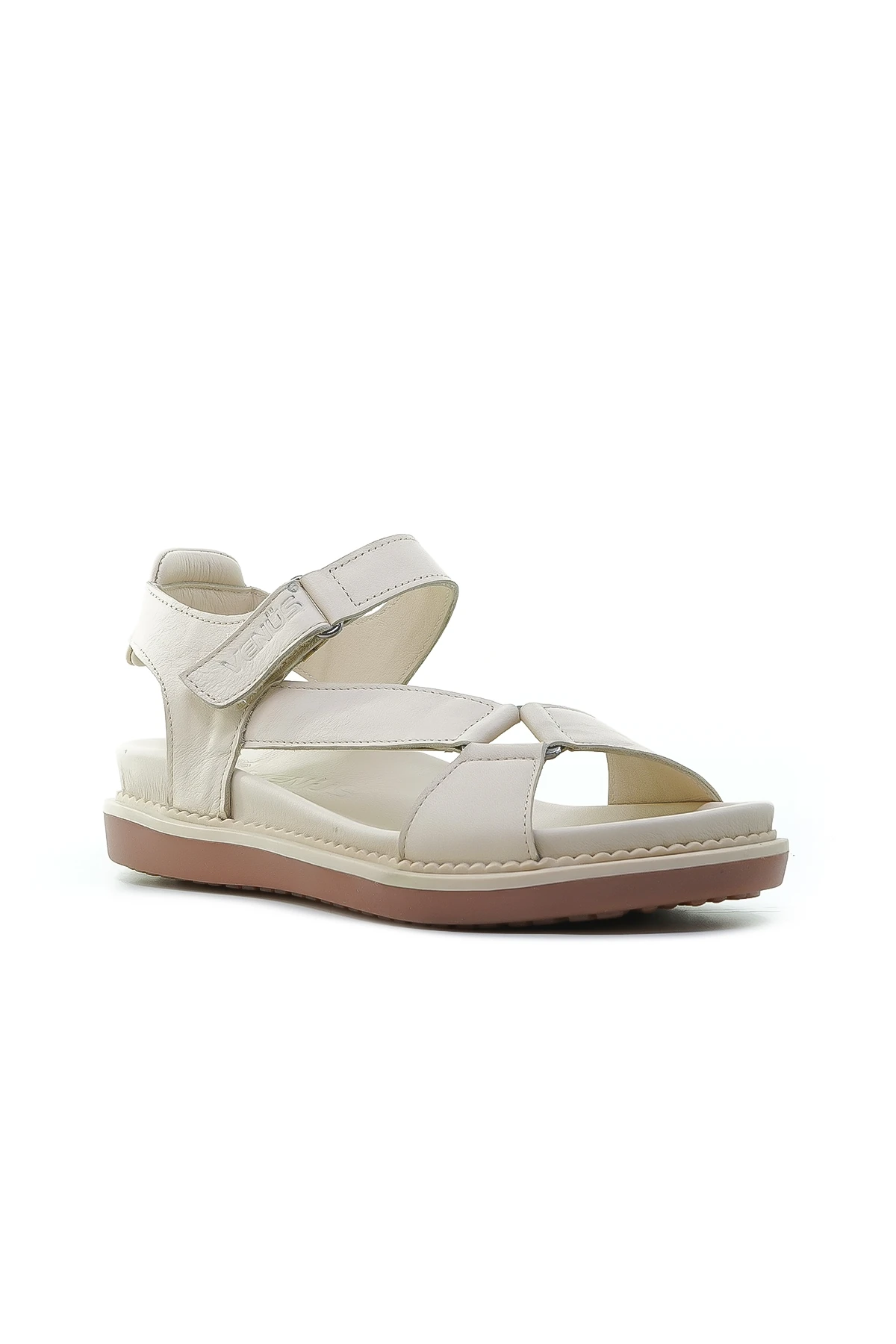 Venüs Kadın Hakiki Deri Ortopedik Comfort Casual Günlük Sandalet (36-40) 202064Y Z - BEJ