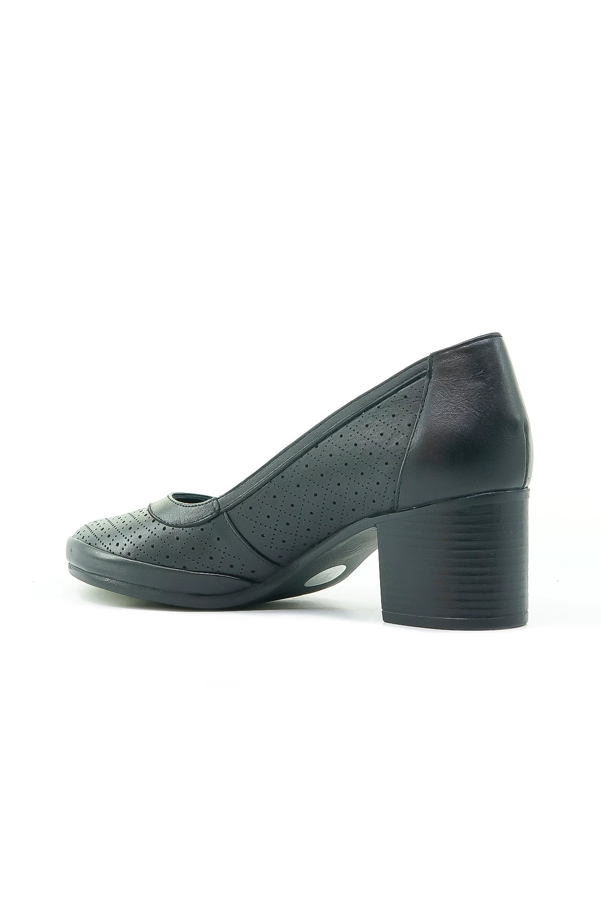 Venüs Kadın Hakiki Deri Topuklu Günlük Ayakkabı (36-41) 1373Y Z - SİYAH