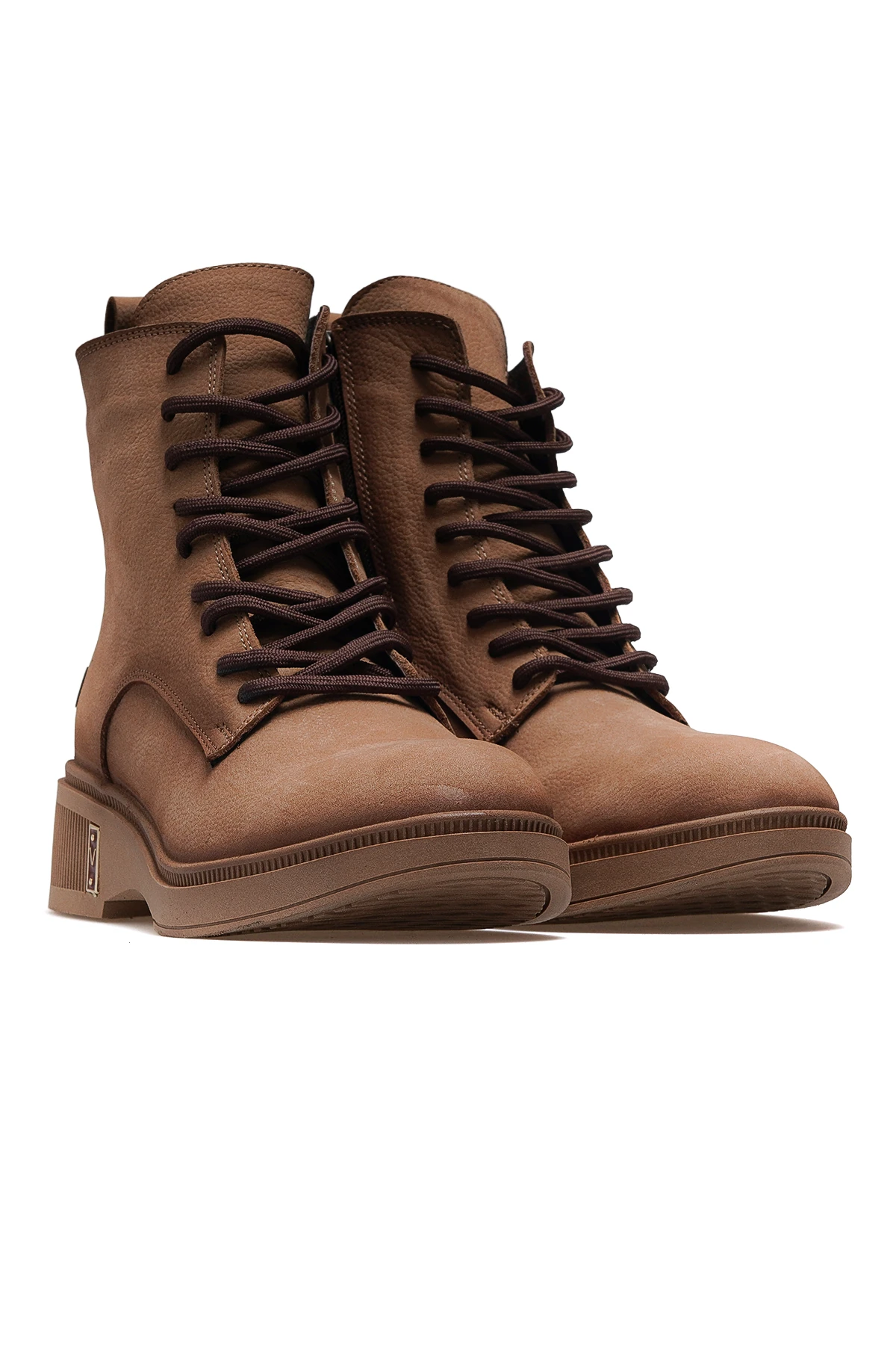 Kadın Hakiki Deri Postal Günlük Bot D25KB-8140 Z - BEJ NUBUK