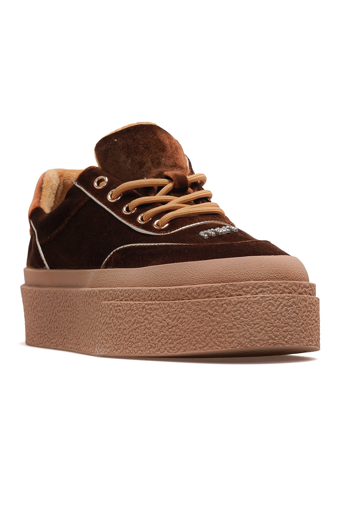 Kadın Deri Sneaker Ayakkabı 25K330 Z - KAHVE SÜET