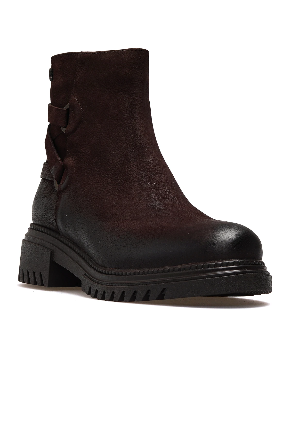 Kadın Hakiki Deri Casual Günlük Bot 1950860K Z - KAHVE NUBUK