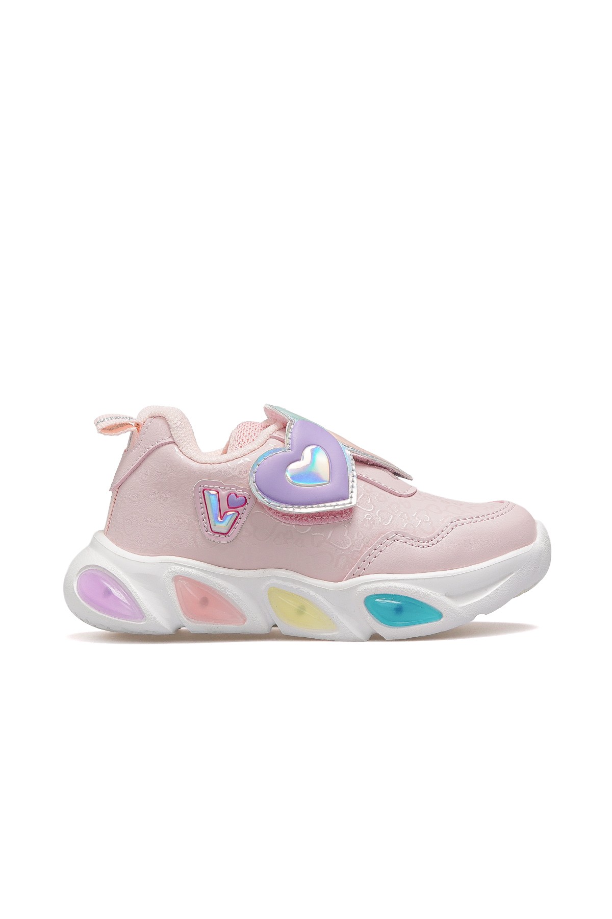 Lovely Kız Çocuk Işıklı Hafif Sneaker Spor Ayakkabı 346.234 PK - PUDRA