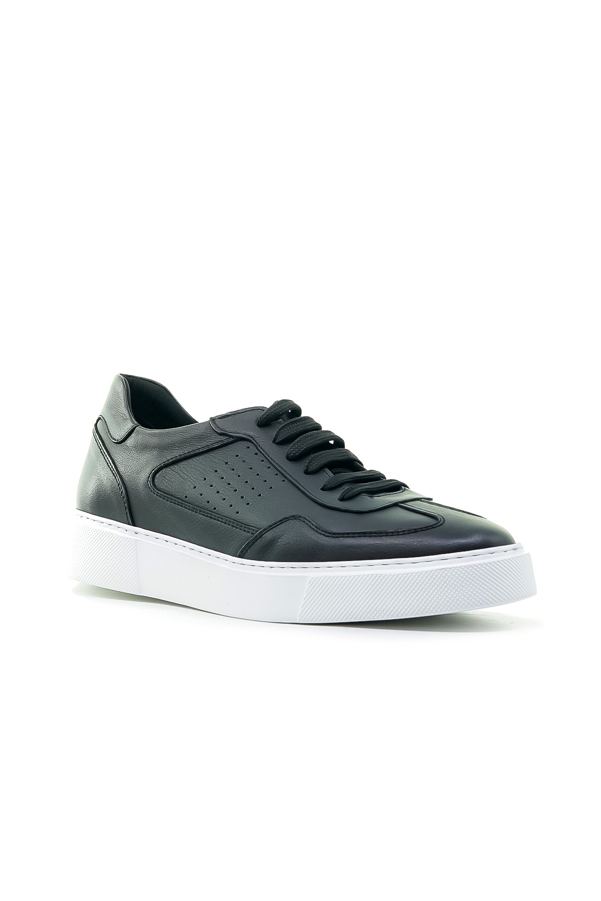 Yaşar Kaşlı Erkek Hakiki Deri Sneaker Günlük Ayakkabı (40-44) YKM-246501 M - SİYAH