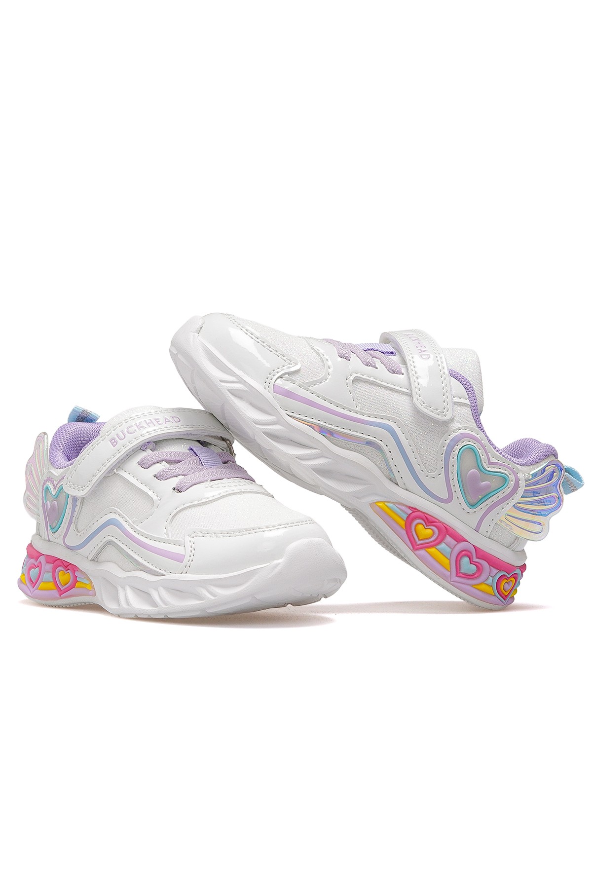 Berry Kız Çocuk Hafif Işıklı Sneaker Spor Ayakkabı BUCK3046 - BEYAZ