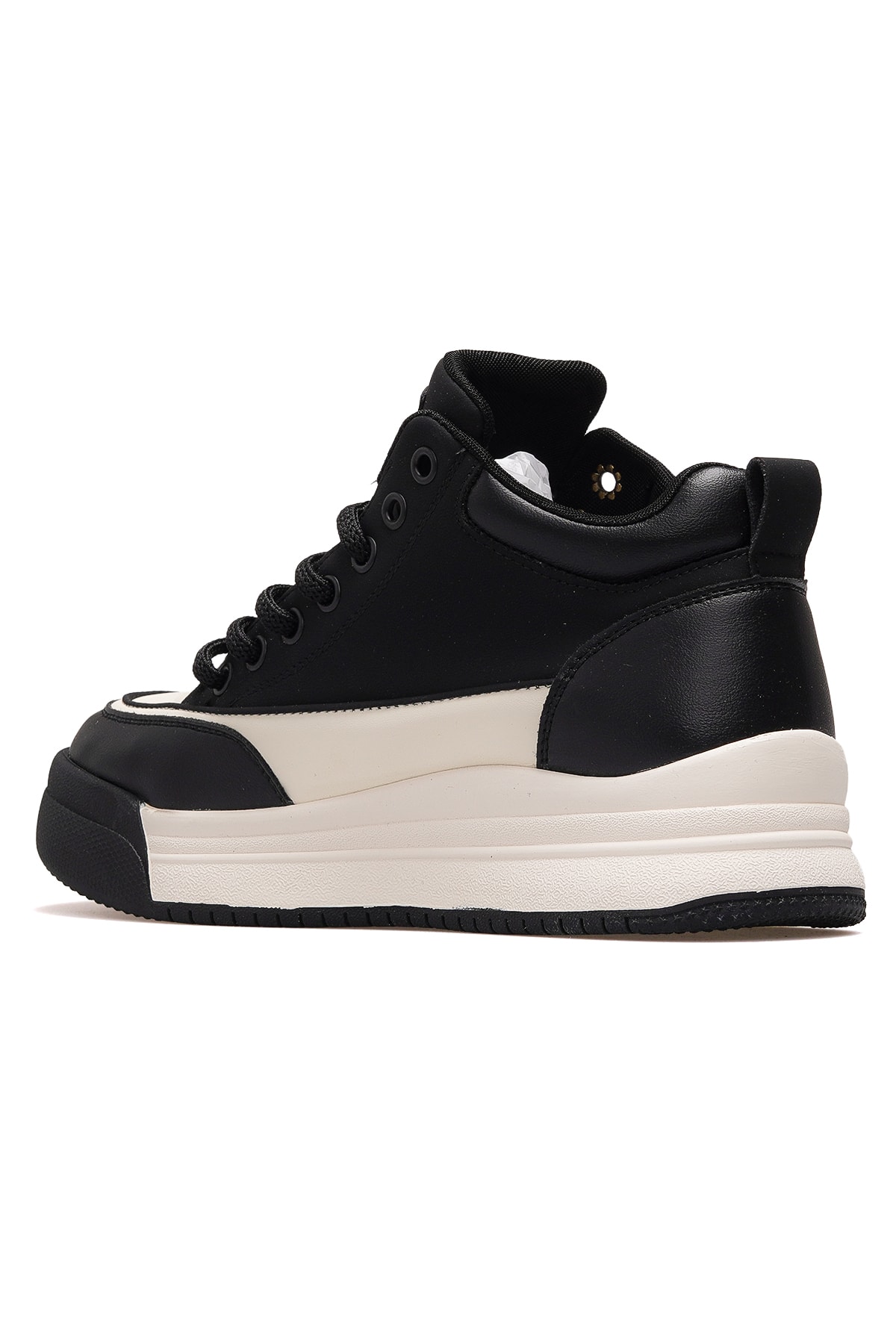 Kadın Deri Sneaker Bot 25K301-1 Z - SİYAH